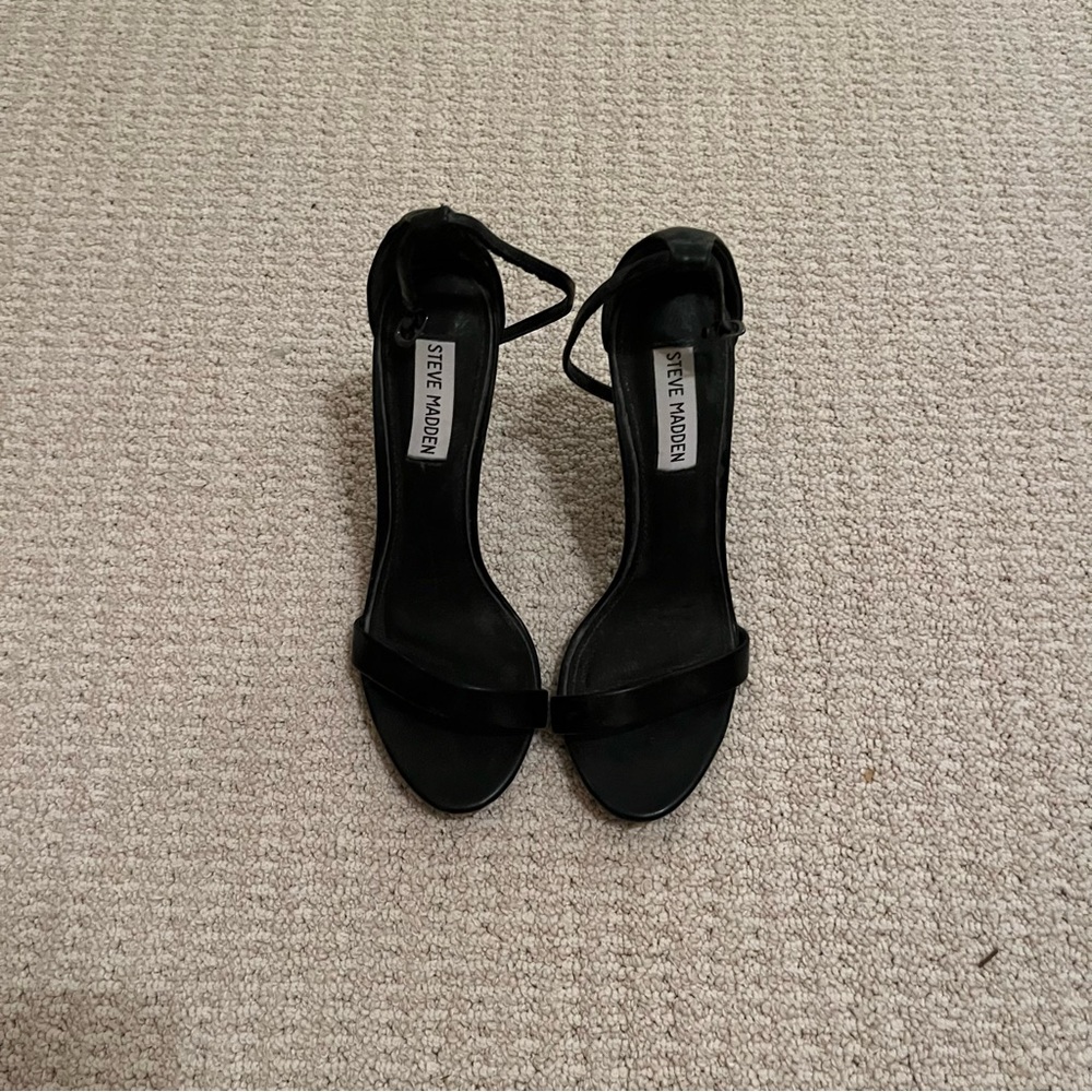Steve Madden Black Strappy Heels